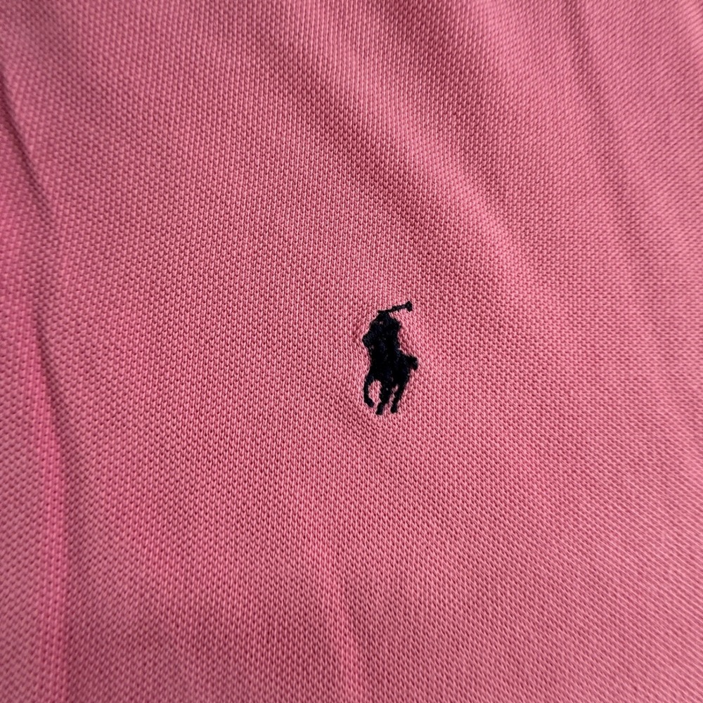 Polo Ralph Lauren Mens Pink Short Sleeve Pique Polo Shirt Size L RN 41381